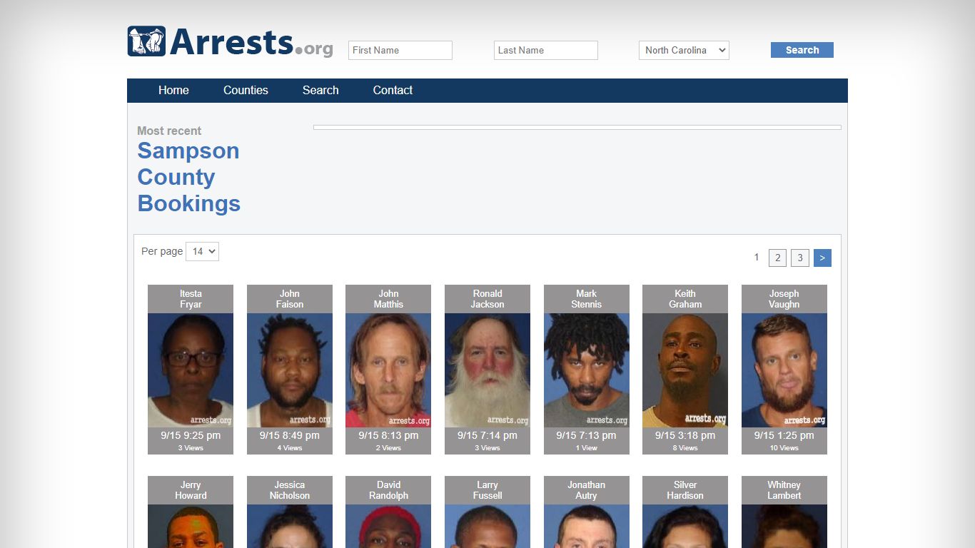 Sampson County Arrests and Inmate Search