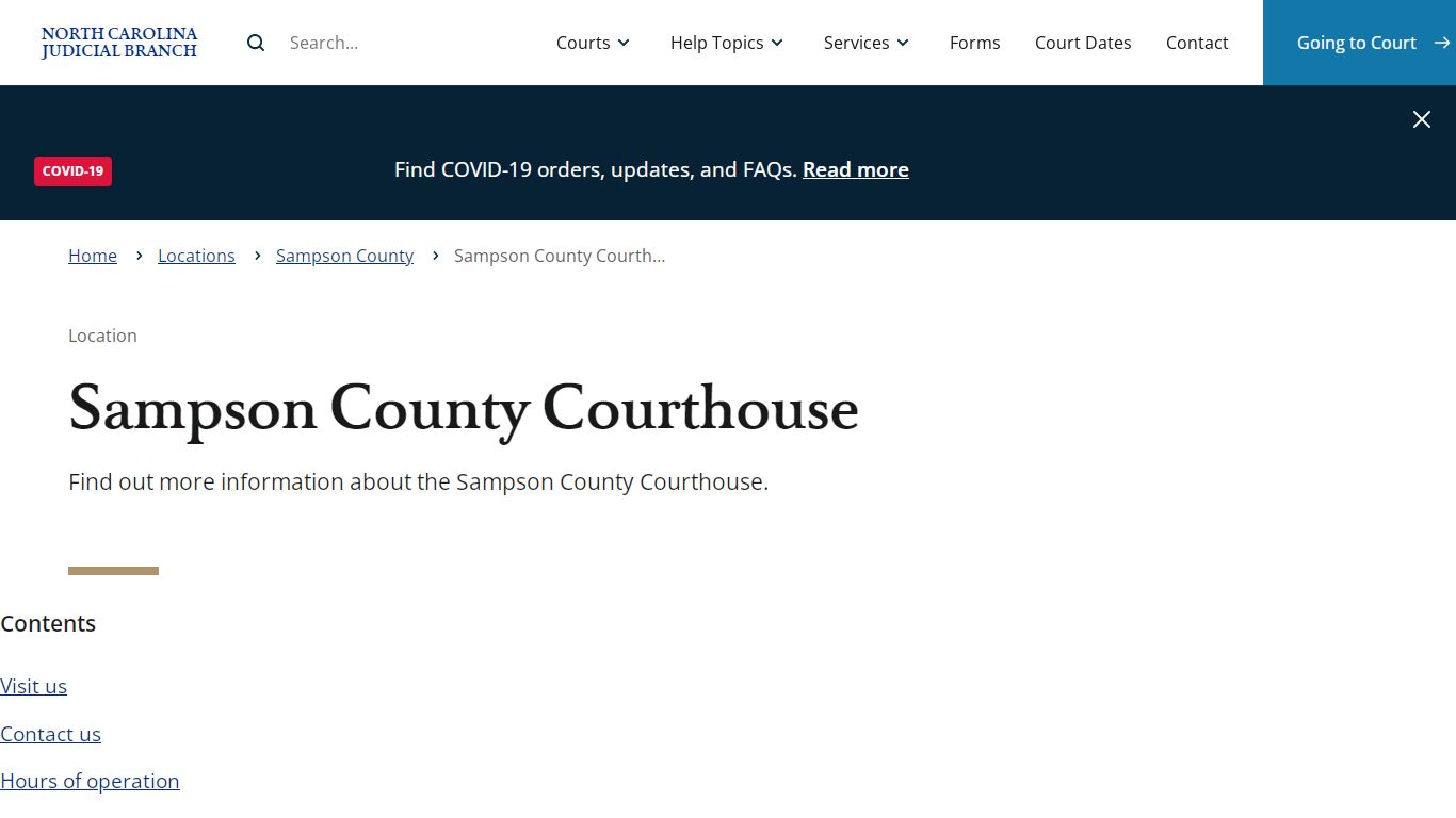 Sampson County Courthouse | North Carolina Judicial Branch
